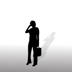 Vector silhouette of a businesswoman.