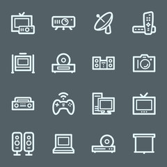 Home Electronics Appliances Web Icons