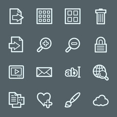 Image viewer web icons set