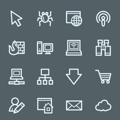 Internet web icons set