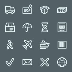Delivery web icons set