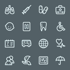 Medicine web icons set