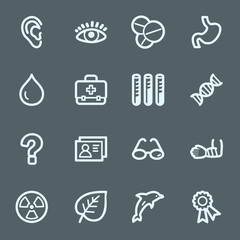 Medicine web icons set