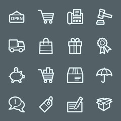 Shopping web icons