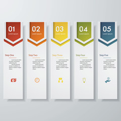 Design clean number banners template. Vector.