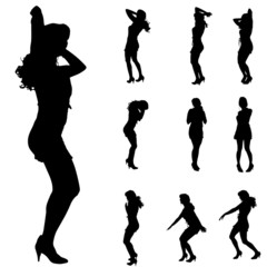 Vector silhouette of a woman.