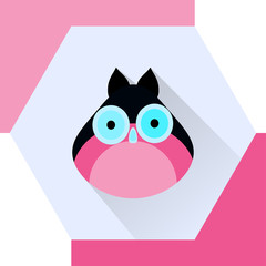 owl icon flat