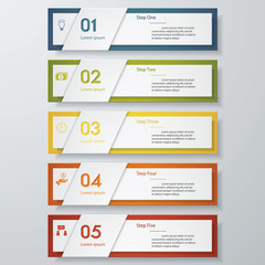 Design clean number banners template. Vector.