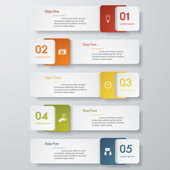 Design clean number banners template. Vector.