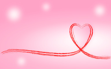 Heart design over pink background - vector illustration