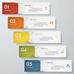 Design clean number banners template. Vector.