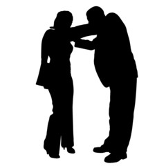 Vector silhouettes of business people.