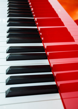 background of red piano
