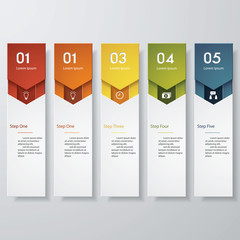 Design clean number banners template. Vector.