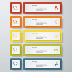 Design clean number banners template. Vector.