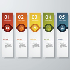 Design clean number banners template. Vector.
