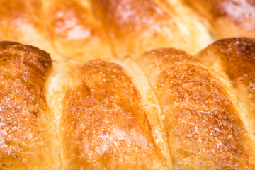 Traditional Romanian Christmas And Easter Cake Cozonac Closeup