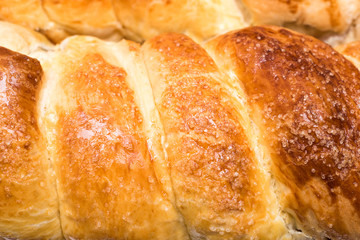 Traditional Romanian Christmas And Easter Cake Cozonac Closeup