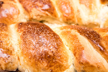 Traditional Romanian Christmas And Easter Cake Cozonac Closeup