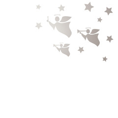 Hintergrund Weihnachten silber / Ecke