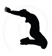 man silhouette isolated on white background