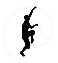 illustration of senior climber man