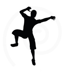 illustration of senior climber man