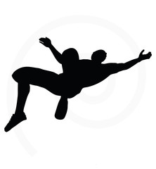Plakat man silhouette isolated on white background