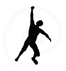 man silhouette isolated on white background