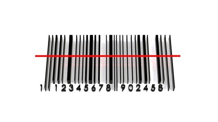 barcode 3d illustration