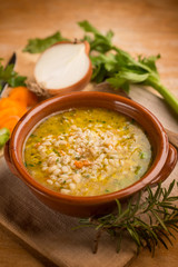 barley soup with vegetables