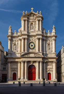 Church of Saint-Paul-Saint-Louis facade, Paris, France