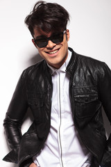 fashion man smiling to the camera