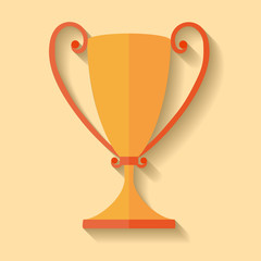 Winner cup, flat design