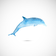 Obraz premium Watercolor dolphin