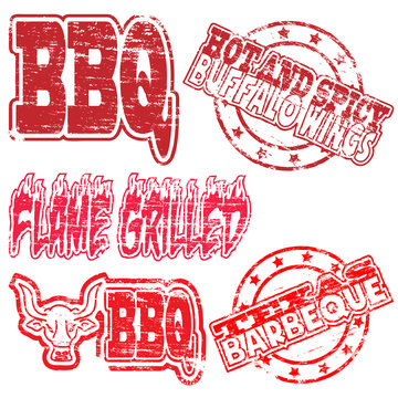 BBQ Rubber Stamps