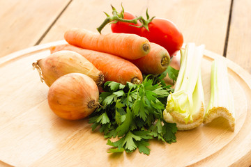 Obraz na płótnie Canvas Vegetables for vegetable broth