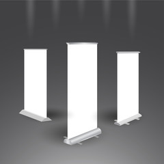 Blank roll up banners