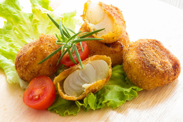 Onion croquettes