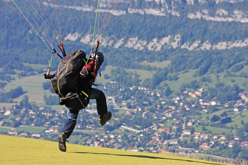 paraglider launching wing
