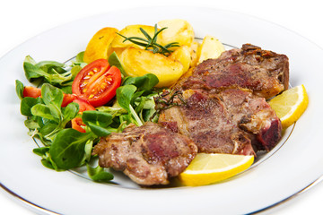 agnello con verdure