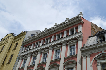 Obraz premium Old renovated building in centre of Plovdiv town, Bulgaria