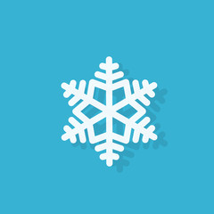 snowflake flat icon design vector illustration