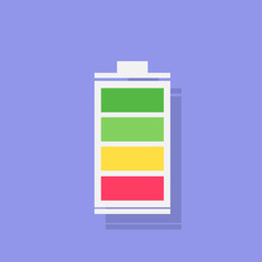 battery flat icons design vector shadow color