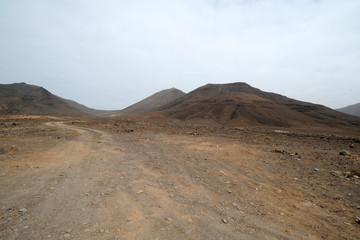 Fototapeta na wymiar Le massif de Jandía à Fuerteventura