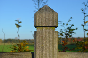 wooden pole from fence