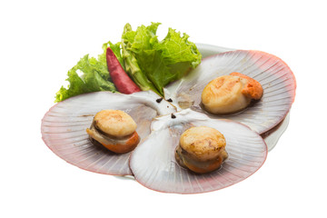 Grilled scallops