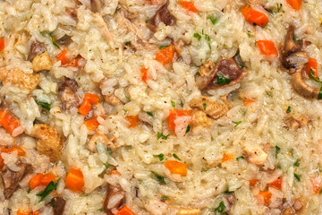 Pilaf with chicken meat