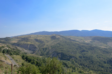 Fototapeta na wymiar Incontaminated mountains in basilicata, Italy