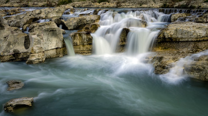 Fototapeta na wymiar Sautadet waterfall - Ceze river (Gard, France)